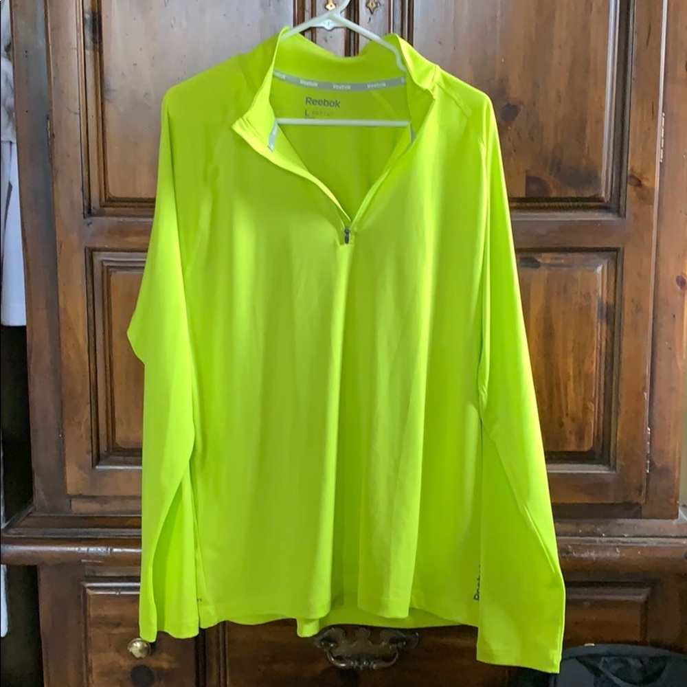 REEBOK neon quarter zip NEVER WORN